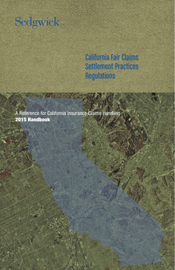 California Fair Claims Settlement Practices