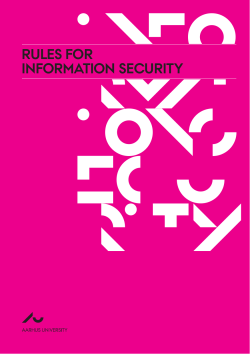 RULES FOR INFORMATION SECURITY