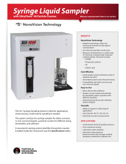 Application Notes - Particle Measuring Systems