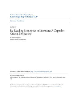 Re-Reading Economics in Literature: A Capitalist Critical Perspective