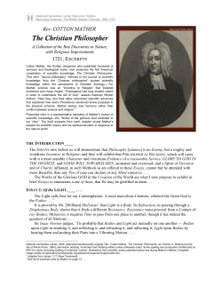 The Christian Philosopher - National Humanities Center