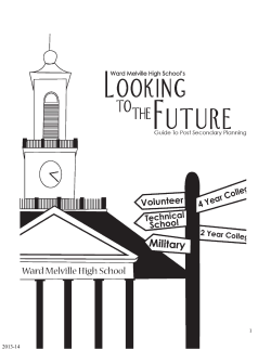 Looking to the Future Guide to Post Secondary Planning