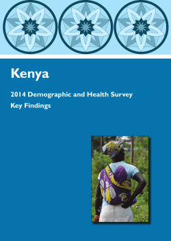Kenya 2014 Dempgraphic and Health Survey