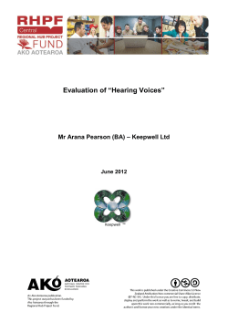 Evaluation of &ldquo;Hearing Voices&rdquo;