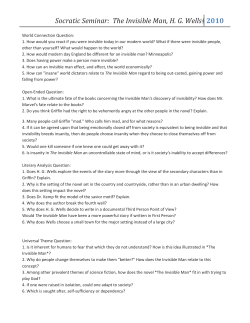 Socratic Seminar: The Invisible Man, H. G. Wells