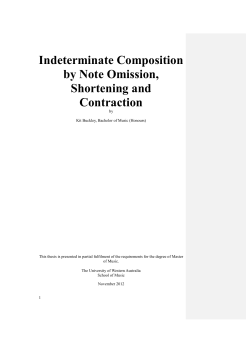 Indeterminate Composition by Note Omission, Shortening and