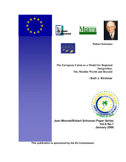 The European Union as a Model for Regional Integration: The