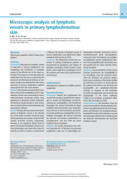Microscopic analysis of lymphatic vessels in primary