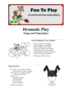 Dramatic Play Songs and Fingerplays