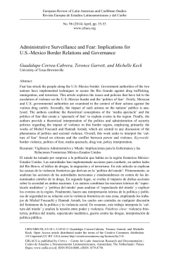 Administrative Surveillance and Fear: Implications for U.S.