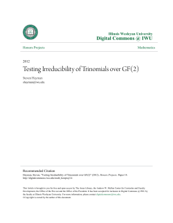 Testing Irreducibility of Trinomials over GF(2)