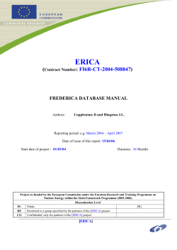 a manual describing the use of FREDERICA here