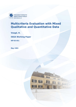 Multicriteria Evaluation with Mixed Qualitative and Quantitative Data