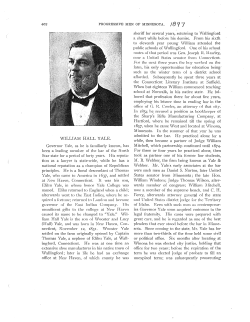 WILLIAM HALL YALE. Governor Yale, as he is familiarly known, has