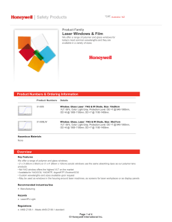 Datasheet - Honeywell Safety Products