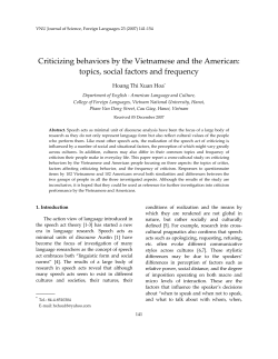 Criticizing behaviors by the Vietnamese and the American