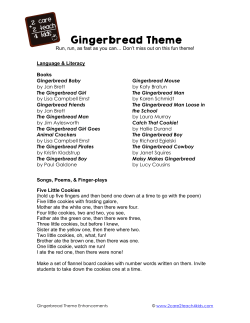 Gingerbread Theme - 2care2teach4kids