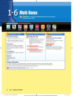 Math Boxes - Everyday Math