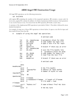 ARM Angel SWI Instruction Usage