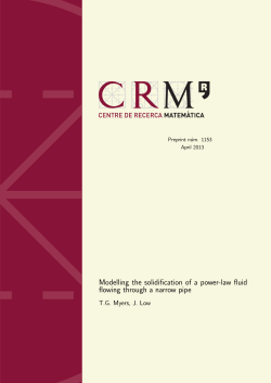 Modelling the solidification of a power