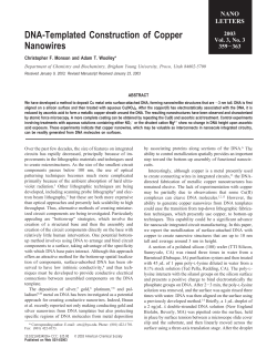DNA-Templated Construction of Copper Nanowires