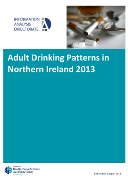 PDF (Adult drinking patterns in Northern Ireland 2013)
