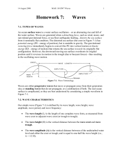Homework 7: Waves