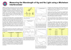 Measuring the Wavelength of Hg and Na Light using a Michelson