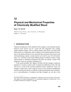 12 Physical and Mechanical Properties of Chemically Modified Wood