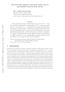 Few-body model approach to the lowest bound S