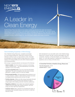 A Leader in Clean Energy
