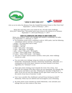 SWIM TO NEW YORK CITY - Catskill Recreation Center