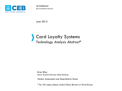 Card Loyalty Systems Technology Analysis