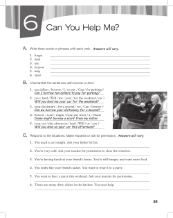 6 Can You Help Me?