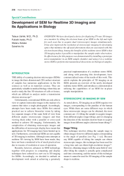 Development of SEM for Realtime 3D Imaging and Its Applications