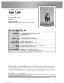The Lion - Houghton Mifflin Harcourt