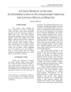 an interpretation of statesmanship through the lincoln