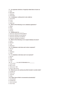 1-1. An organized collection of logically related data is known as A