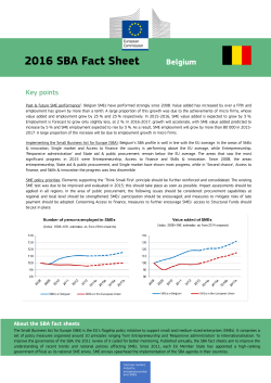 2016 SBA Fact Sheet - European Commission