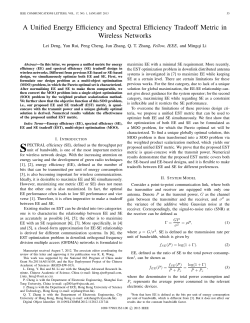 A Unified Energy Efficiency and Spectral Efficiency Tradeoff Metric in