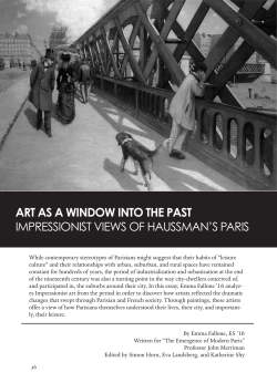 art as a window into the past impressionist views of haussman`s paris