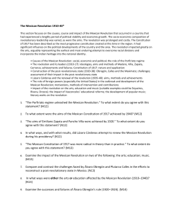 Paper 3 recent questions Mexican Revolution
