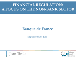 FINANCIAL REGULATION: A FOCUS ON THE