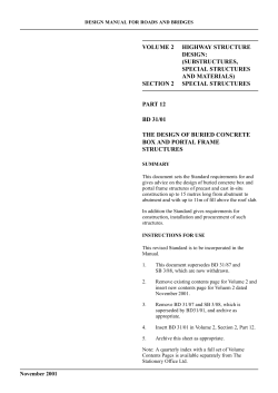 DMRB VOLUME 2 SECTION 2 PART 12 - BD 31/01