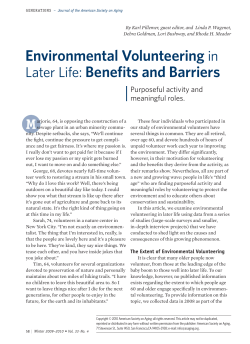 Environmental Volunteering