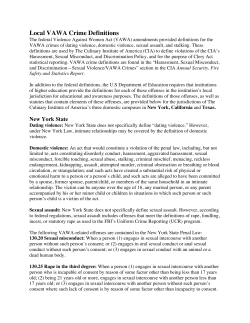 Local VAWA Crime Definitions - Culinary Institute of America