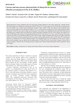 Carcass and non-carcass characteristics of sheep fed on cassava