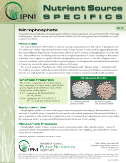 Nitrophosphate - International Plant Nutrition Institute