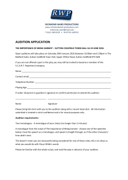 RWP Page - Richmond Ward Productions