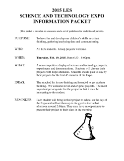 2015 les science and technology expo information packet